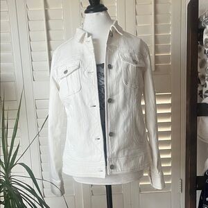 Martha Stewart White Denim Jacket | Fully Lined | Small (Runs Slightly Big)